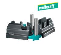 Wolfcraft Caja de ingletar y falsa escuadra 6948200 100 mm - 2 en 1 para rodapiés exactos
