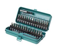 wolfcraft Caja de puntas, ranura/estrella (PH/PZ) / TORX® (T) / TORX® con agujero / hexágono interior, 32 piezas I 1388000 I Caja de metal de alta calidad con 30 puntas Solid de diferentes tamaños, incl. portapuntas y atornillador manual