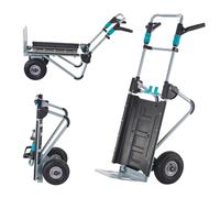 wolfcraft Carro de Transporte TS 2500 I 5535000 I La solución 2 en 1: conversión rápida en Carretilla para Sacos o Carretilla de jardín para un Uso Flexible I 200 Kg de Carga