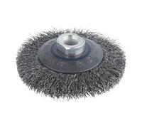 Cepillo cónico de alambre de acero, rosca m14, ø100 x 15 mm
