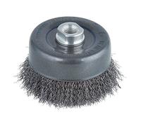 Wolfcraft Cepillo de copa para amoladora 2151000 — Alambre de acero