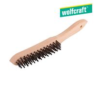 wolfcraft Cepillo manual de alambre de acero, modelo de madera I 2722000 I Para eliminar el óxido y limpiar