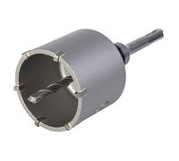 wolfcraft Corona de perforación con broca de carburo y adaptador SDS-Plus I 5483000 I Para instalaciones sanitarias y eléctricas en hormigón, paredes de ladrillo y piedra; profundidad de corte: 46 mm