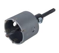 wolfcraft Corona de perforación con broca de carburo y adaptador SDS-Plus I 5483000 I Para instalaciones sanitarias y eléctricas en hormigón, paredes de ladrillo y piedra; profundidad de corte: 46 mm