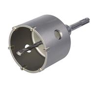 wolfcraft Corona de Perforación de Carburo con Adaptador SDS-Plus | Broca corona para hormigón y ladrillo ideal para instalaciones. Profundidad de corte de 46 mm y vástago de 110 mm. 5460000