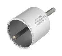wolfcraft Corona de perforación recubierta de carburo de tungsteno, con adaptador,8913000, instalación de cajas de enchufe e interruptores en paredes de ladrillo y piedra, profundidad de corte de55mm