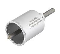 wolfcraft Corona de perforación recubierta de carburo de tungsteno, con adaptador I 3895000 I Para instalaciones sanitarias y eléctricas en paredes de ladrillo y piedra; profundidad de corte: 55 mm