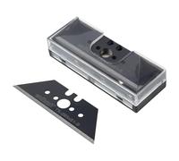 wolfcraft Cuchillas trapezoidales PRO SHARP, 0,65 x 61 mm - 5 cuchillas negras con afilado extra, para cúteres de cuchilla trapezoidal - 4206000