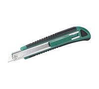 wolfcraft Cúter de cuchillas separables de plástico bicomponente de 9 mm I 4139000 I Cúter para bricolaje y para el hogar