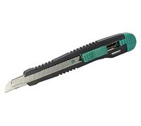 wolfcraft Cúter de cuchillas separables estándar 9 mm I 4141000 I Cúter de plástico con guía metálica