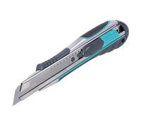 wolfcraft Cúter profesional de doble seguridad de 18 mm I 4284000 I Corte seguro de cartulina, cartón y láminas