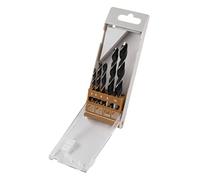 Wolfcraft Juego de brocas espirales 8458000 para madera blanda Ø 4-10 mm 5 piezas