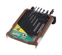 Wolfcraft Juego de brocas espirales para madera 7107000 Ø 3-10 mm 7 piezas (6 brocas + avellanador)