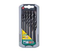 wolfcraft Juego de brocas para hormigón "Professional" con filo de carburo de tungsteno, Ø 3-10 mm, 6 piezas I 7119000 I Para taladrar hormigón, piedra artificial y piedra natural