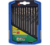 wolfcraft Juego de brocas para metal de HSS rectificadas, Ø 1,5-6,5 mm, 13 piezas I 7100000 I Para taladrar materiales duros