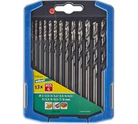 wolfcraft Juego de brocas para metal de HSS rectificadas, Ø 2-8 mm, 13 piezas I 7102000 I Para taladrar materiales duros