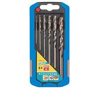 wolfcraft Juego de brocas para metal de HSS rectificadas, Ø 2-8 mm, 6 piezas I 7101000 I Para taladrar materiales duros