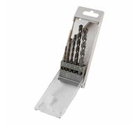 wolfcraft Juego de Brocas para Piedra de Carburo de Tungsteno, 5 Piezas | Ideal para taladrar ladrillo, piedra natural y artificial con angulo de punta de 130 grados y acero templado. 8450000