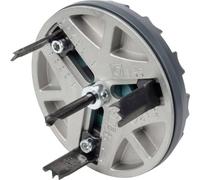 wolfcraft Juego de Coronas para Madera y Pladur, Sierra de Corona Ø 45-90 | Broca corona ajustable para escayola y madera blanda. Ideal para instalar focos downlight en obras interiores. 5977000