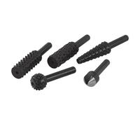 wolfcraft Juego de escofina y avellanador, 5 piezas I 2540000 I Para la preparación de hendiduras y la remoción rápida de material