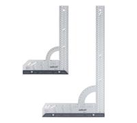 wolfcraft Juego de escuadras universales - 8654000-2 escuadras para medir, realizar marcas, dibujar y hacer cortes guiados