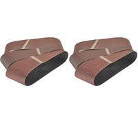 wolfcraft juego de lijas de tela 76 x 457 mm, 5 piezas I 8415000 I para lijadora de banda I para madera metal pintura barniz I grano 40 80 120 (Paquete de 2)