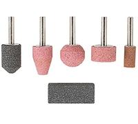 wolfcraft Juego de muelas abrasivas cerámicas de 6 piezas I 2144000 I Para un lijado y desbarbado seguros