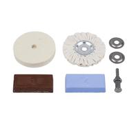 Wolfcraft Juego de pulido de bricolaje 2178000 – 5 piezas, práctico todo en uno