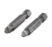 wolfcraft Juego de puntas para tornillos con perfil defectuoso, 2 piezas I 2982000 I 2 puntas con cabeza especial, SR 1/SR 2