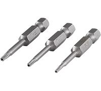wolfcraft Juego de puntas, TORX® con agujero (tamaño 7/8/9), 3 piezas I 1260000 I 3 puntas Solid, 50 mm