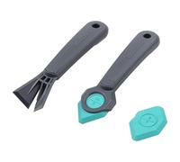 wolfcraft Juego "Renovación de juntas", 4 piezas I 4334000 I Para rascar las juntas deterioradas y alisar las juntas nuevas de silicona y acrílico