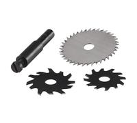 wolfcraft Juego universal de fresas WS de 4 piezas I 3253000 I Fresas WS de acero para herramientas para fresar sobre madera blanda y dura.