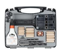 wolfcraft Juego universal de maestro de ensamblaje para madera de 78 piezas I 4645000 I El juego inicial para principiantes para todas las uniones de madera