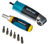 Wolfcraft Kit destornillador 1001000 - 8 piezas para taladrar y atornillar zonas de difícil acceso