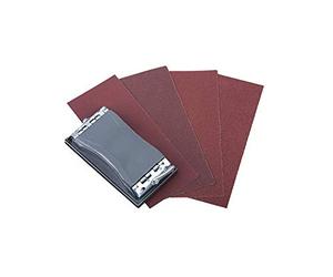 wolfcraft Kit de lijar manual de 41 pzas. I 2877000 I Práctico juego para trabajos de lijado finos y uniformes