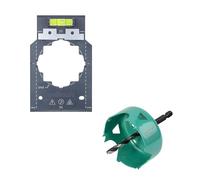 wolfcraft Kit de proyecto "Instalar cajas de pared hueca", diámetro de 68 mm, para la preparación de instalaciones eléctricas en paneles de yeso - 5901000