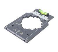 wolfcraft Plantilla para marcar y alinear I 5975000 I Para la instalación rápida y sin errores de insertos de cajas de enchufe e interruptores en obra en seco