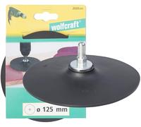 PLATO SOPORTE GOMA TALADRO 8MM WOLFCRAFT 125MM 2020