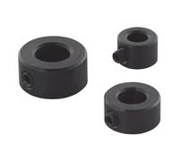 wolfcraft Set de 3 Topes de Profundidad para Brocas de Madera, Ø 6, 8, 10 | Anillos de retención para limitar taladrado en espigas y ensamblajes, montaje sencillo en brocas espirales. 2751000
