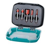 wolfcraft Set de fresas de ranura CT de 5 pzas. I 8753000 I Para trabajos precisos de fresado con fresadora y motor de fresado estacionario.