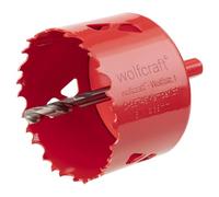 Wolfcraft Sierra de corona BiM 5474000 - Para obra en seco/madera/plásticos/metales - Corte 40 mm