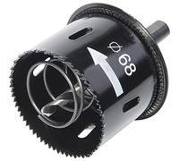 Wolfcraft Sierra de corona 2158000 Ø 68 mm con expulsor y avellanador para madera, plástico y yeso