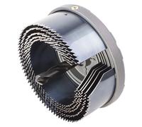 wolfcraft Sierra de corona para montajes eléctricos, Ø 68-100 mm I 8918000 I Sierra con 5 sierras de cambio rápido, Ø 68-100 mm, profundidad de corte 33 mm