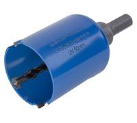 wolfcraft Sierra de corona universal con adaptador, preinstalado I 3879000 I Uso versátil en todo tipo de materiales, profundidad de corte de 60 mm