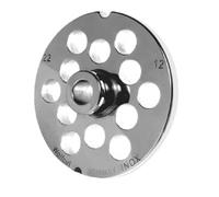 Wolfcut Inox Longlife - Disco perforado con buje y 2 ranuras, tamaño 22-12,0 mm, compatible con picadora de carne tamaño 22
