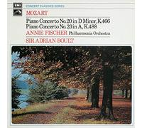 Wolfgang Amadeus Mozart , Annie Fischer , Philharmonia Orchestra , Sir Adrian Boult - Piano Concerto No.20 In D Minor, K.466 / Piano Concerto No.23 In A, K.488 - His Master's Voice - SXLP 30148, His Master's Voice - 1E 047 ? 00496