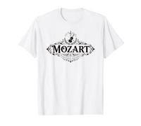 Wolfgang Amadeus Mozart Camiseta gráfica económica, Hombre, Blanco, S