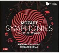 Mozart / Riccardo Minasi / Ensemble Resonanz – Sinfonías nº 39, 40 y 41 'Júpiter' – Harmonia Mundi
