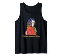 Wolfgang Amadeus Mozart Retrato Dibujado a Mano Vintage Camiseta sin Mangas