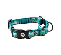 Wolfgang - Collar de perro martingala de alta calidad para perros pequeños, medianos y grandes, fabricado en Estados Unidos, estampado GreatEscape, pequeño (5/8 pulgadas x 10-12 pulgadas)